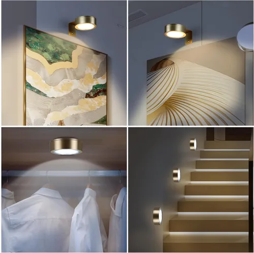 Miniatura 8 de Paquete de 2 luces inalámbricas para cuadros de pared, luz para cuadros recargable que funciona con batería con control remoto, luz regulable