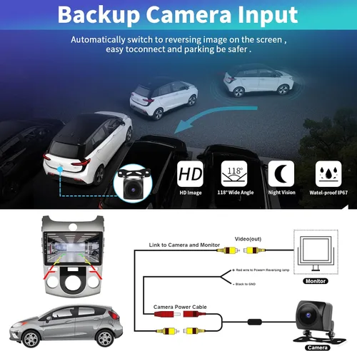 Miniatura 5 de Podofo [2G+32G] Android 13 inalámbrico Apple Carplay estéreo para automóvil para KIA Forte 2009-2017, radio de coche doble DIN con Android Auto