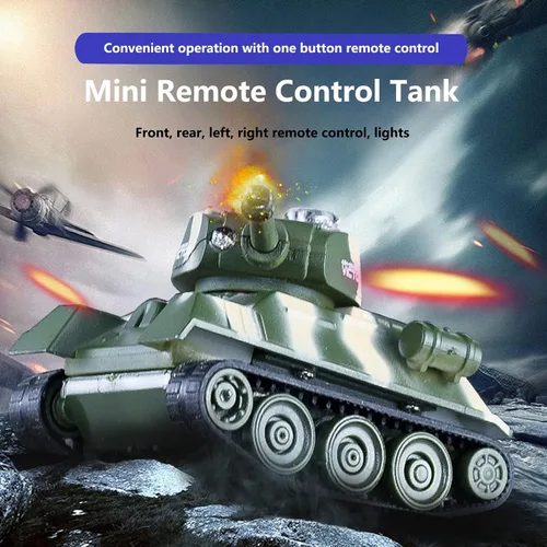 Miniatura 2 de Mini WWII Gris Alemán Tigre RC Tanque Juguete 1/72 Escala Modelo Electrónico Radio Control Remoto Vehículo Tanque