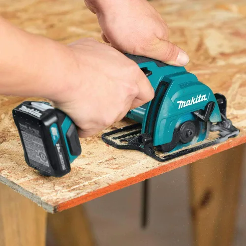 Miniatura 4 de Sierra circular inalámbrica Makita con batería de iones de litio CXT de 12 V Max, 3-3/8 pulgadas, color verde azulado, SH02Z