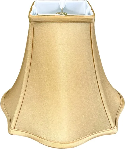 Royal Designs, Inc. Pantalla para lámpara de esquina exterior, diseño de campana con base cuadrada, 5 x 12 x 9.25 pulgadas, Oro Antiguo
