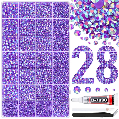 Miniatura 21 de 30000 diamantes de imitación de resina para deslumbrar con pegamento de joyería B7000, gemas de imitación doradas para manualidades, ropa, vasos