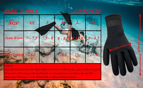 Miniatura 6 de Guantes de neopreno de 0.118 pulgadas (0.118 in), guantes térmicos antideslizantes para hombres y mujeres, esnórquel, esquí acuático, natación, Negro