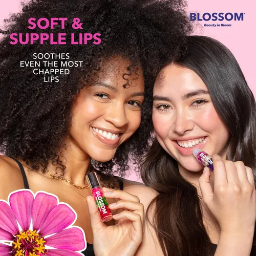 Miniatura 6 de Blossom Brillo Labial Roll on, Aceite Labial Hidratante Transparente Perfumado de Alto Brillo, No Pegajoso, Infundido con Flores Reales, Hecho