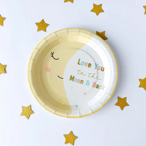 Miniatura 5 de Kate Aspen Twinkle Twinkle - Platos de papel decorativos de alta calidad de 7 pulgadas, suministros para fiestas (peso de 350 GSM, juego de 16)