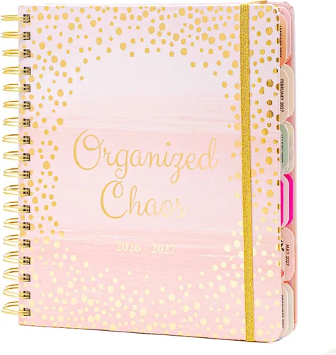 Miniatura 10 de Agenda y calendario diario grande de 18 meses “Organized Chaos” 2022-2023: Votum Agenda con vistas mensuales, semanales y diarias, Agenda personal