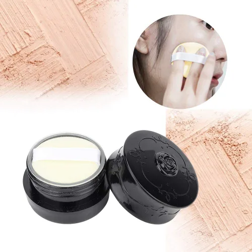 Miniatura 4 de Polvo suelto vacío, contenedor de soplo de polvo vintage rosa vacía maquillaje suelto dispensador de polvo caja cosmética con soplo de polvo negro