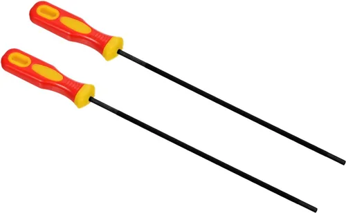 Miniatura 8 de PATIKIL Archivadores de motosierra de 1.15 pulgadas, 2 piezas de acero para motosierra afilador de cadena con mango de plástico para afilar limado