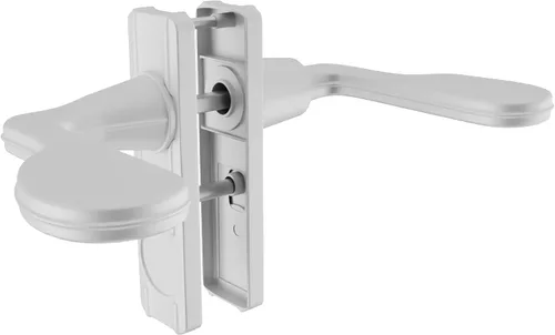 Miniatura 10 de Brixwell Juego de pestillo de palanca negro con cerradura nocturna para puerta de 5/8 a 1-3/8 pulgadas, mango de aluminio reversible, 2-1/2 pulgadas