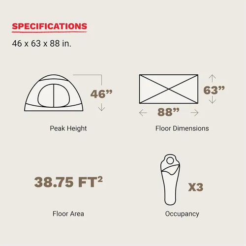 Miniatura 6 de MARMOT Crane Creek 2P/3P - Tiendas de campaña y huellas para acampar y mochileros