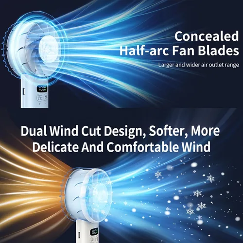Miniatura 4 de Ventilador portátil de mano esencial de viaje – Ventiladores de cara de enfriamiento pequeño ventilador de escritorio, ventilador personal