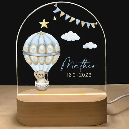 Miniatura 19 de Luz nocturna personalizada para bebés y niños, regalos personalizados con nombre, regalos de bautizo para niñas/niños, lámpara nocturna regulable