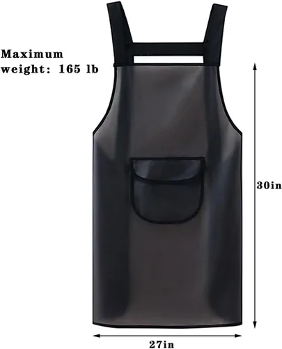 Miniatura 6 de Delantal de cocina impermeable y a prueba de aceite, ligero, de secado rápido, delantal de carnicero unisex para picnics