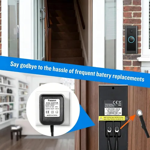 Miniatura 2 de AC18V - Adaptador de corriente para timbre de puerta con cable, compatible con Ring Zmodo Smart Doorbell y Nest Hello Doorbell