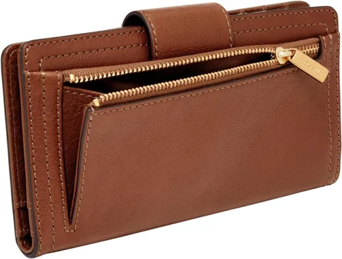 Miniatura 4 de Fossil Women's Logan Leather Wallet RFID Blocking Tab Clutch, Black (Model SL7830001)