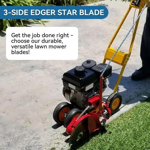 Miniatura 5 de Edger Blade 781-0748 781-0748-0637 para Craftsman Troy-Bilt MTD Lawn Edger - Cuchilla de zanjadora Tri-Star de 3 lados de 9 pulgadas para bordeadora