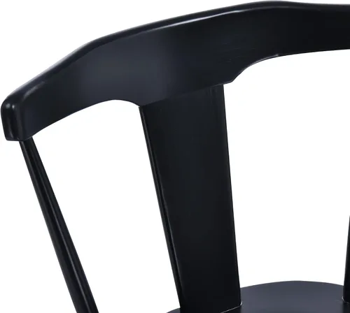 Miniatura 5 de DUHOME Juego de 2 sillas de comedor de madera negra, sillas de comedor Wishbone de mediados de siglo, sillas de cocina y comedor de madera de roble