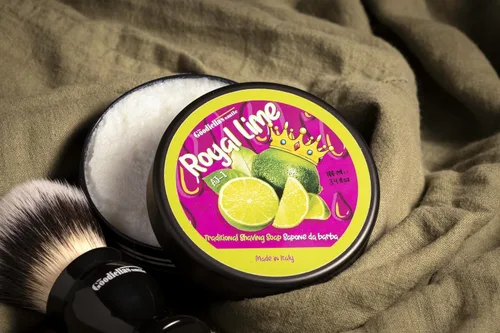 Miniatura 3 de The Goodfellas' Smile Royal Lime - Jabón de afeitar italiano (lima siciliana zesta), suave para afeitado húmedo tradicional con brocha, maquinilla