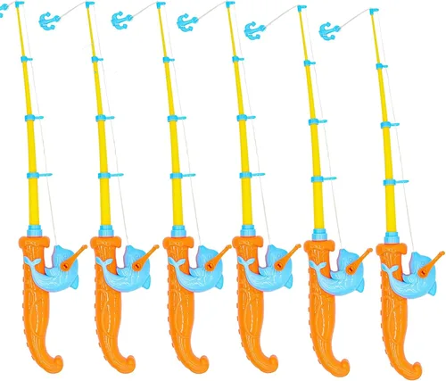 Miniatura 3 de Juguete magnético de pesca de 3 piezas con caña de pescar, juego de pesca magnético para niños pequeños, juguete de baño para bebés, juguetes