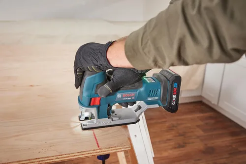 Miniatura 6 de Bosch GST18V-60BCN 18V Herramienta de sierra caladora sin cepillo con asa de barril conectada, 3,800 SPM, luz LED, cambio de hoja sin herramientas