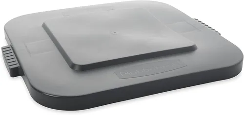 Rubbermaid Commercial Products BRUTE - Tapa cuadrada para contenedor de almacenamiento, 28 galones, color gris (FG352700GRAY)