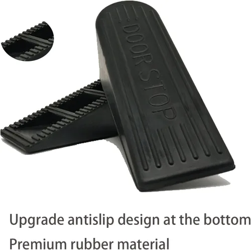 Miniatura 6 de Tope grande de goma para puerta, paquete de 2 unidades, resistente y apilable, apto para huecos de hasta 2.0 pulgadas, topes de puerta antiarañazos