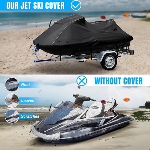 Miniatura 5 de Funda impermeable para moto acuática, ajuste personalizado para Sea-doo Spark3up Spark Trixx 3up, 600D Oxford a prueba de rayos UV, remolcable