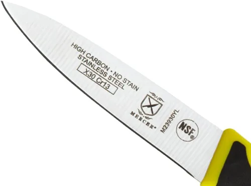 Miniatura 3 de Mercer Culinary Millennia Manija de Color Cuchillo de Pelar Delgado de 3 Pulgadas Amarillo