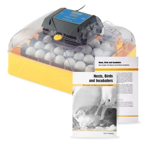 Brinsea Ovation 28 EX - Incubadora de huevos y libro de incubación experta, control automático de humedad y giro de huevos para incubar 28 pollo,