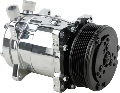 Miniatura 5 de Compresor universal del A/C con el embrague negro PV7 SD 508 estilo 5H14 R134A Chrome Serpentine Belt