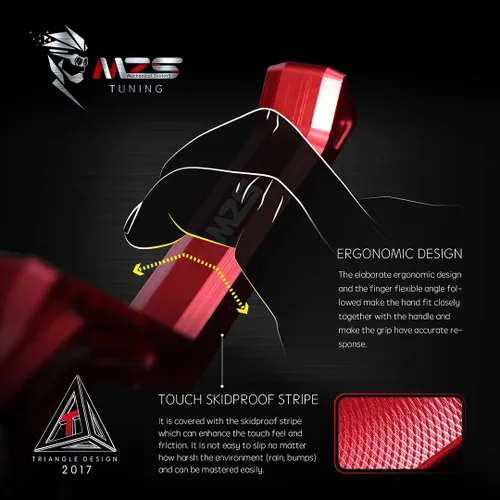 Miniatura 5 de MZS - Palancas de embrague/freno cortas para moto, rojas, compatibles con Z400 19-23 / Z125 17-24 / EX 400 18-23 / EX300 13-18 / EX 250 08-12 / Rojo