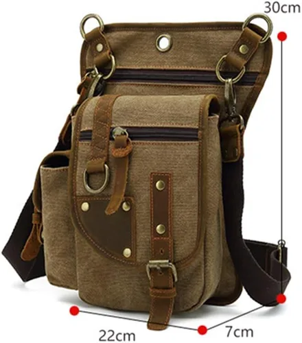 Miniatura 2 de Riñonera táctica para muslos al aire libre para hombres y mujeres, para ciclismo militar, con múltiples bolsillos, Negro
