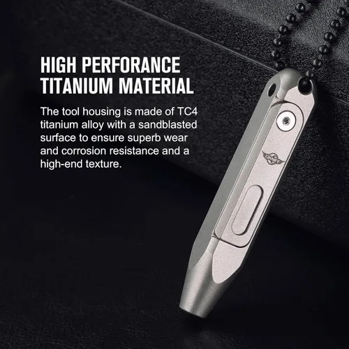 Miniatura 5 de OKNIFE Otacle D1 - Destornillador de bolsillo de titanio pequeño EDC multibroca, juego de destornilladores de precisión 9 en 1, puntas magnéticas