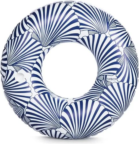 FUNBOY Flotador inflable gigante de tubo de conchas marinas, balsa de lujo para fiestas de verano en la piscina y entretenimiento Seashells