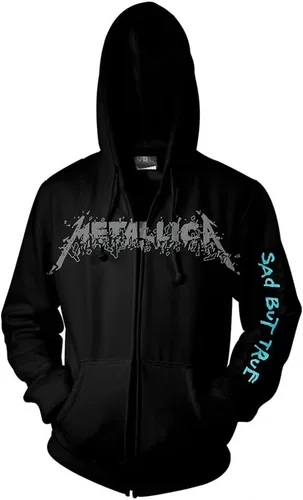 Metallica Sudadera con capucha y cremallera Sad But True para hombre, color negro
