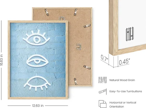 Miniatura 3 de HAUS AND HUES Decoración de pared azul para niñas adolescentes – Decoración de pared contra el mal de ojo y carteles para dormitorios, decoración