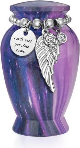 Miniatura 13 de Dletay Urnas pequeñas para cenizas humanas, recuerdo de 2.85 pulgadas, mini urna de cremación conmemorativa para mujeres y hombres, urnas funerarias