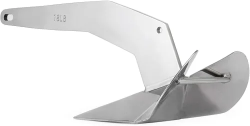 Miniatura 3 de ISURE MARINE Ancla triangular resistente de acero inoxidable estilo delta/ala para barco, 11 libras, 13 libras, 16 libras, 17.5 libras, 22 libras
