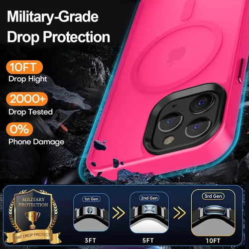 Miniatura 105 de Fuerte magnético para iPhone 11, compatible con Magsafe, [resistente a caídas de 13 pies] Funda trasera translúcida mate con sensación de piel