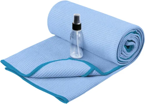 Heathyoga Toalla de yoga caliente antideslizante, toalla de microfibra antideslizante, diseño exclusivo de bolsillos en las esquinas, doble agarre,