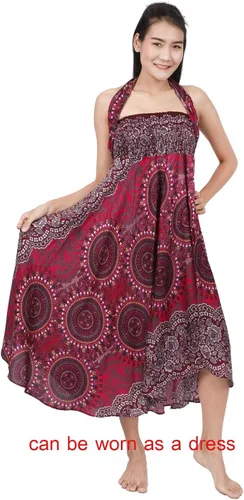 Miniatura 5 de Banjamath Falda larga estilo bohemio gitano bohemio hippie para mujer