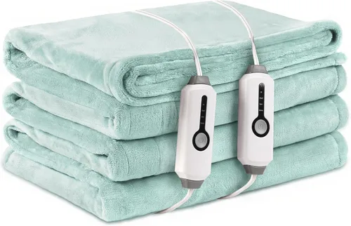 Miniatura 21 de LaffyLo Manta Eléctrica con Calefacción Tamaño Twin 62×84, Franela Transpirable y Lujosa, Regalo Suave y Cálido con Protección contra