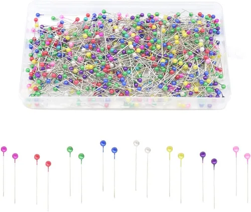 800 alfileres rectos de perlas para ramos de flores de 1.496 pulgadas, alfileres de cabeza de bola para manualidades, alfileres de acolchado para