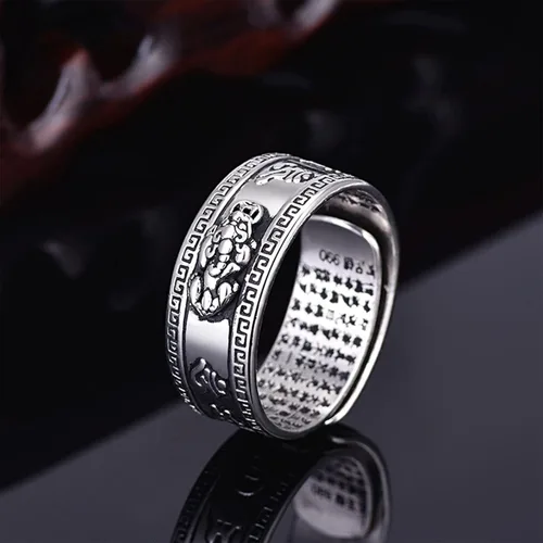 Miniatura 5 de Anillo Feng Shui Pixiu Mantra Para - Anillo Ajustable Pixiu Mantra De La Suerte