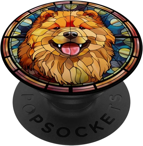Miniatura 6 de Chow Chow Dog Stained Glass Leadlight Artistic Design PopSockets MagSafe PopGrip for iPhone