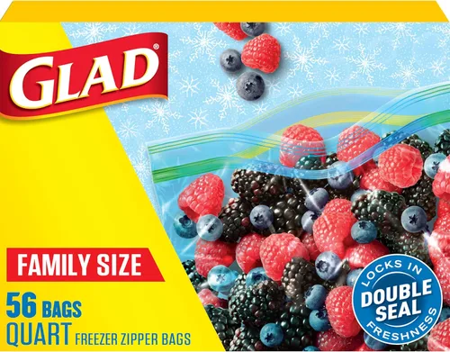 Miniatura 4 de Glad Bolsas con Cremallera para Congelador de Cuarto de Galón, 40