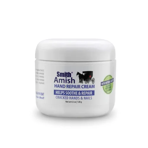 Miniatura 2 de Smith Amish Crema reparadora de manos tarro de 4.5 onzas más bálsamo labial orgánico de menta.
