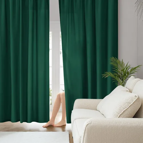Miniatura 31 de HOMEIDEAS Cortinas Transparentes de Privacidad Blancas No Transparentes, 52 X 45 Pulgadas de Largo 2 Paneles Cortinas Transparentes Filtradoras