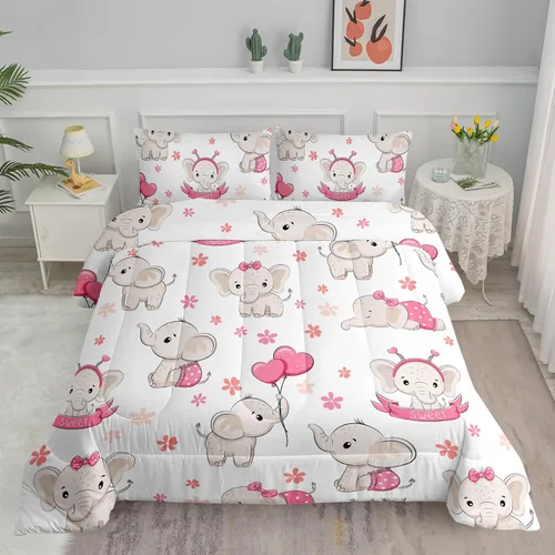 Miniatura 14 de Axolotl Juego de edredón Kawaii de tamaño individual, ropa de cama de animales lindos para niñas y niños, edredón colorido de dibujos animados