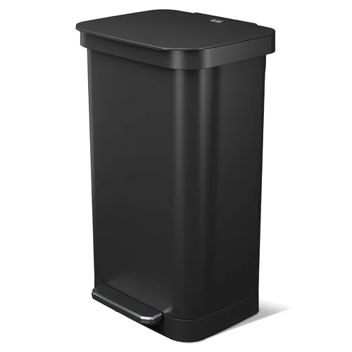Miniatura 10 de Glad Basurero con pedal de acero inoxidable de 20 galones / 75.5 litros con protección contra olores CloroxTM, color gris plomizo acero